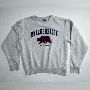 Blue 84 Breckenridge CO Small Gray Crewneck Sweatshirt